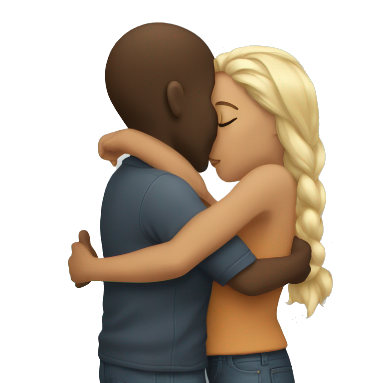 Hug and kiss emoji