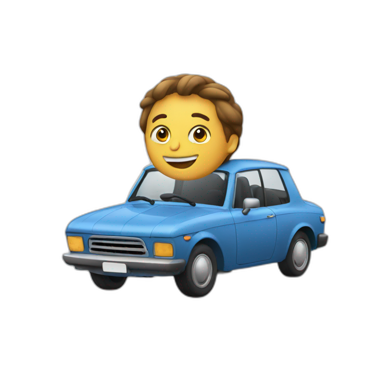 driving in  car emoji
