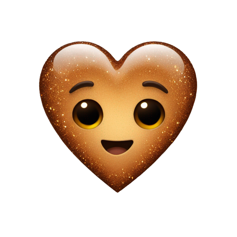 Brown heart with sparkle emoji
