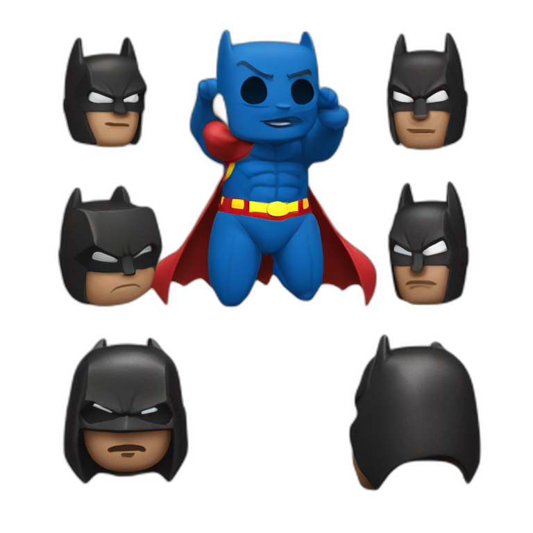 Powerful as Superman and intelligent as batman emoji