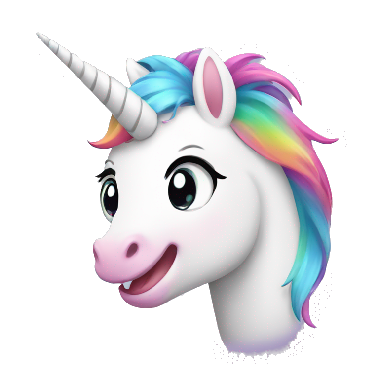cute happy unicorn  emoji
