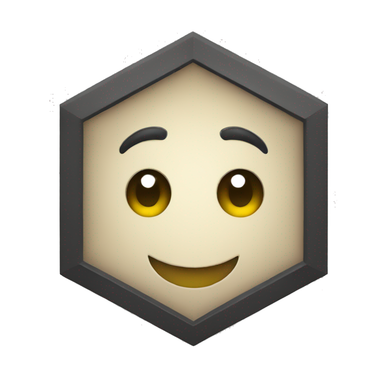 hexagon smiling emoji