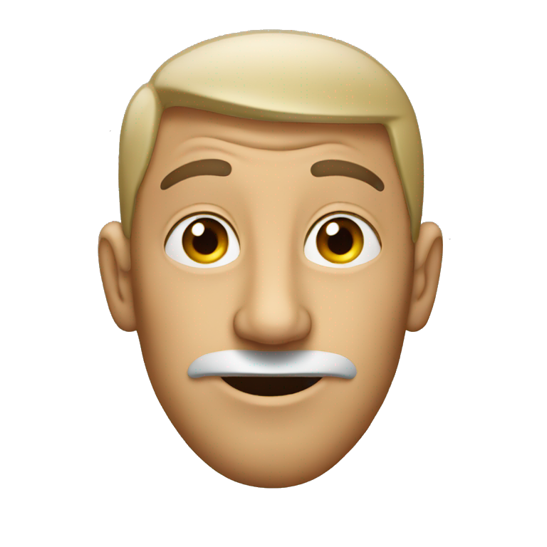 guy with nose above average emoji