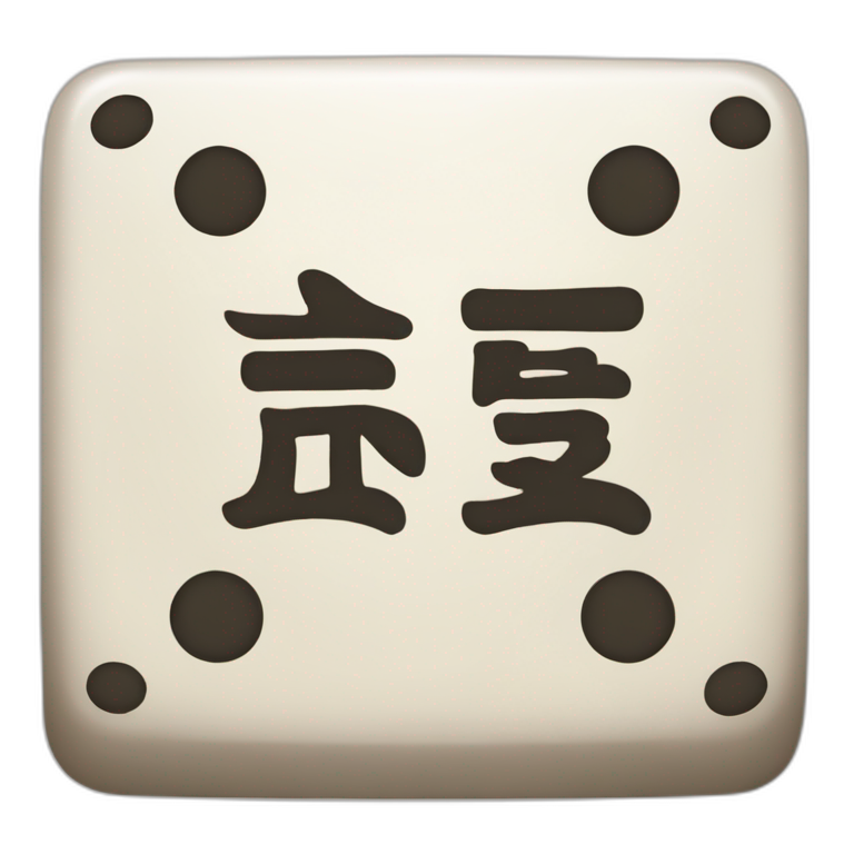 a mahjong emoji with the word "福" written on it emoji