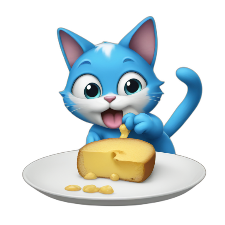 Smurfcat eat mouse emoji