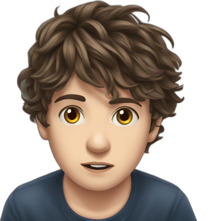 mysterious brown-eyed solo portrait emoji