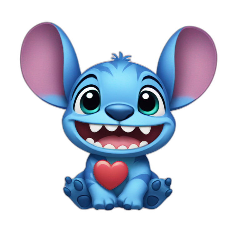 Stitch Coeur Disney emoji