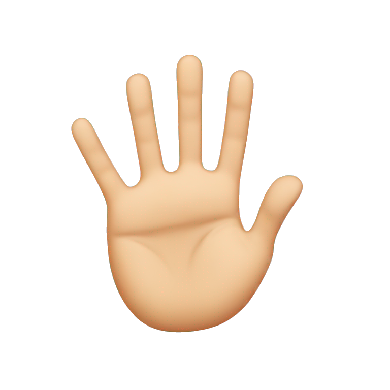 hand showing number 3 emoji
