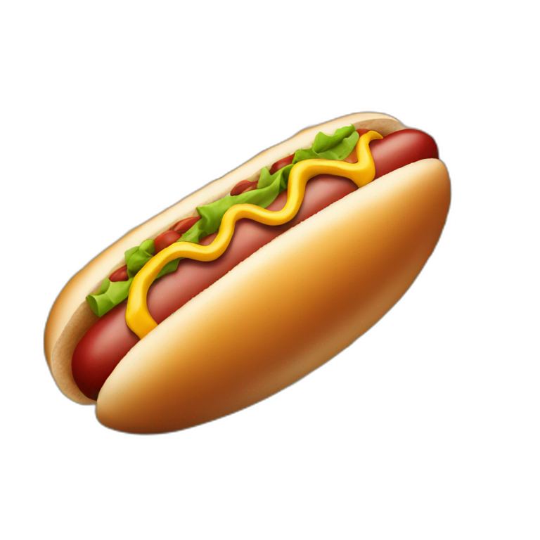 Hotdog playing football emoji
