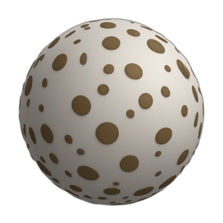 3d sphere with donkey skin pattern texture emoji