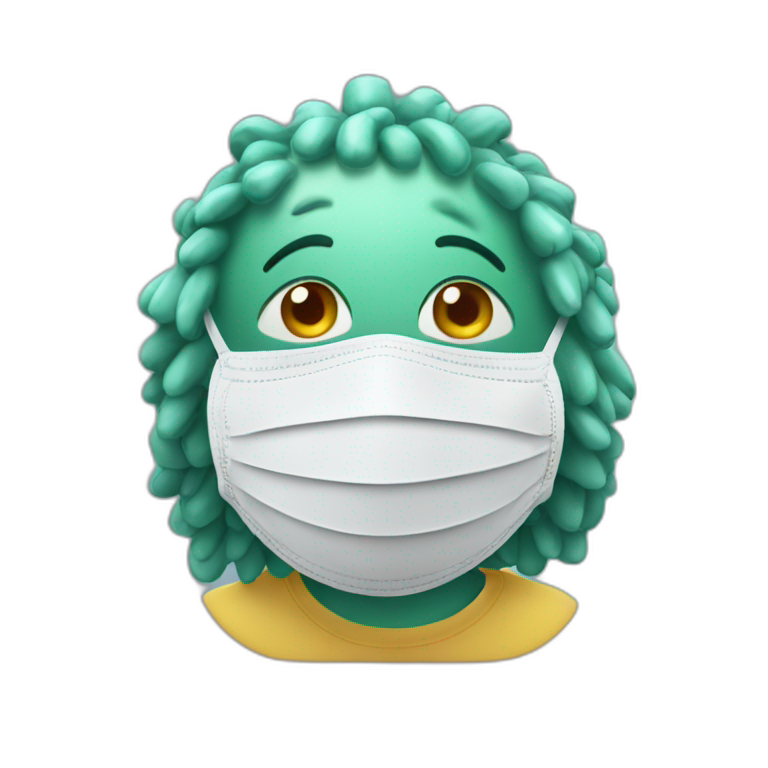 COVID 19 virus wearing a mask  emoji
