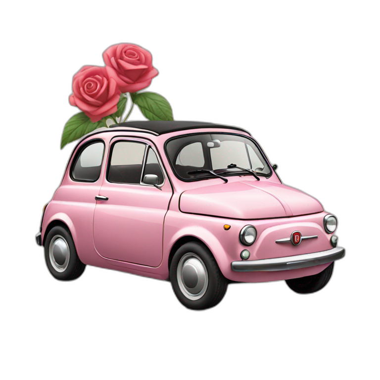 Fiat 500 rose emoji