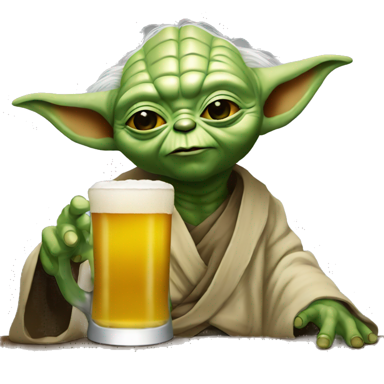 yoda drink a beer emoji