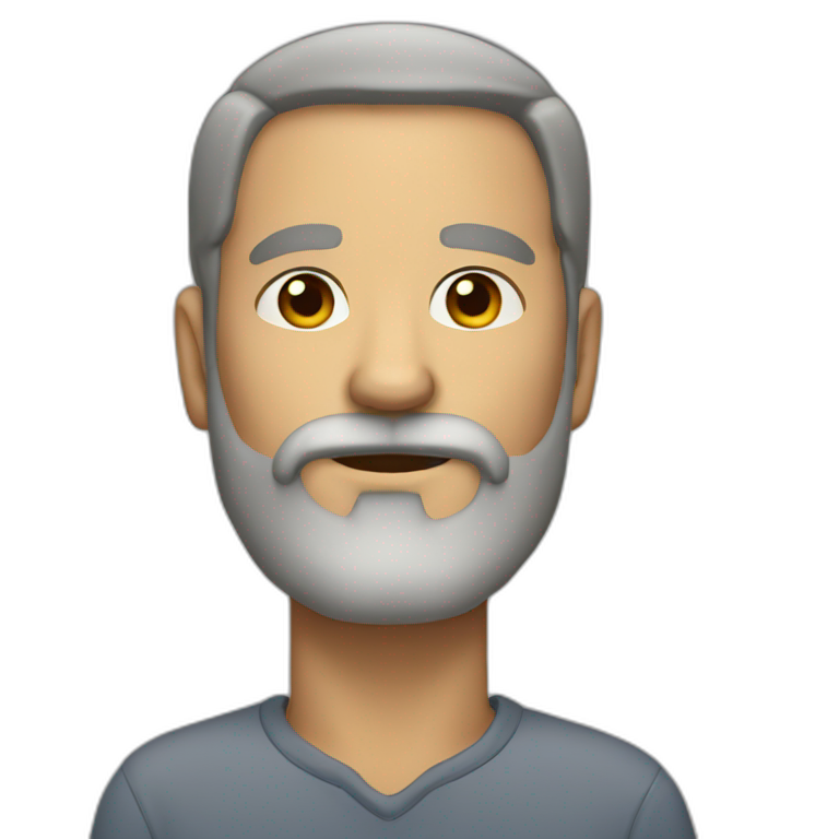 50 year old man with beard emoji