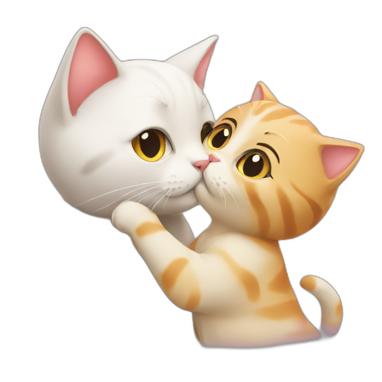 cat with kissing cat emoji