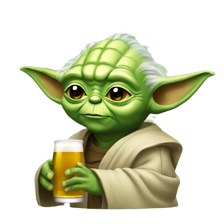 Yoda qui boit de la bière  emoji