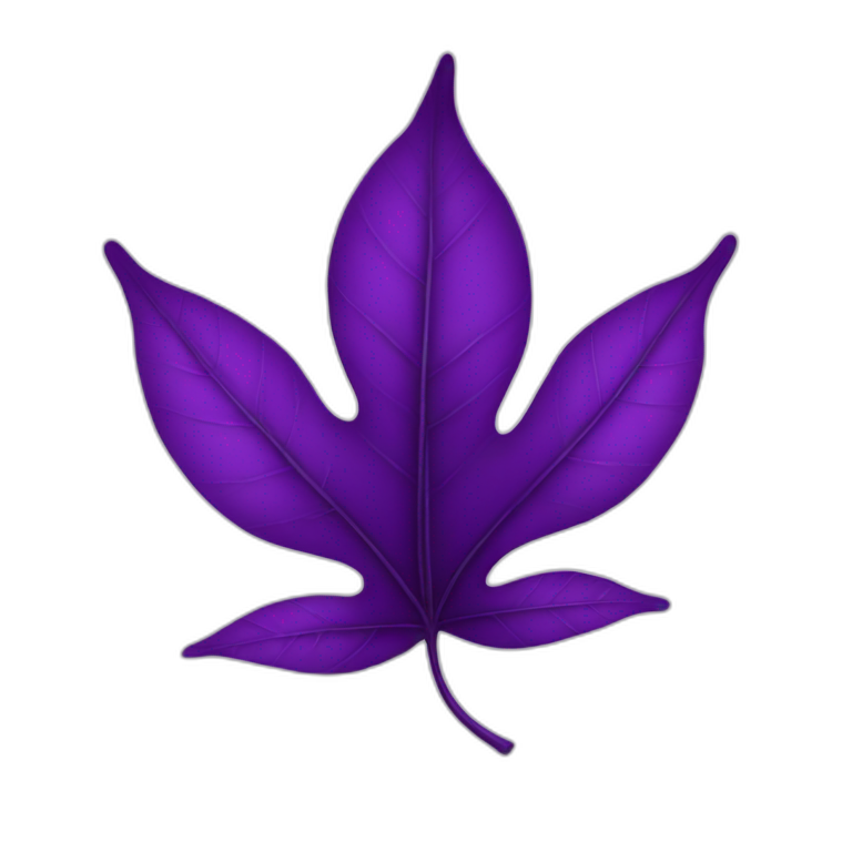 A purple leaf emoji