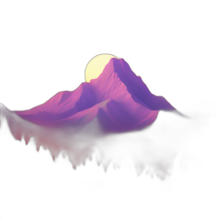 Wallpaper mountain sunset emoji