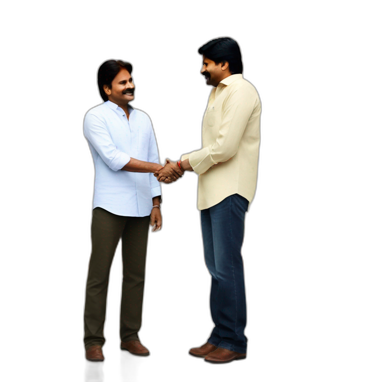 Pawan Kalyan shake hand with Jagan Mohan reddy emoji