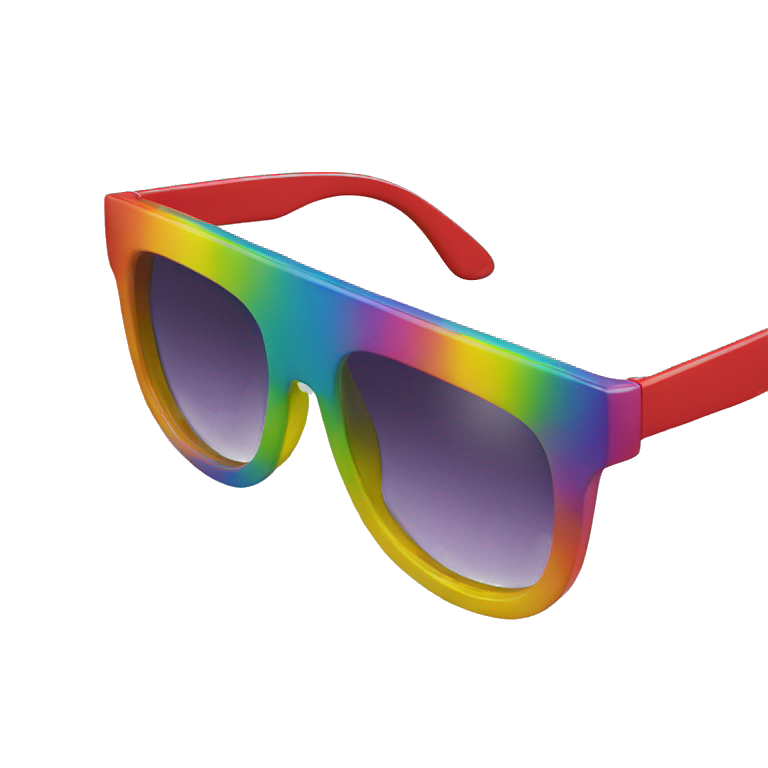 Rainbow sunglasses emoji