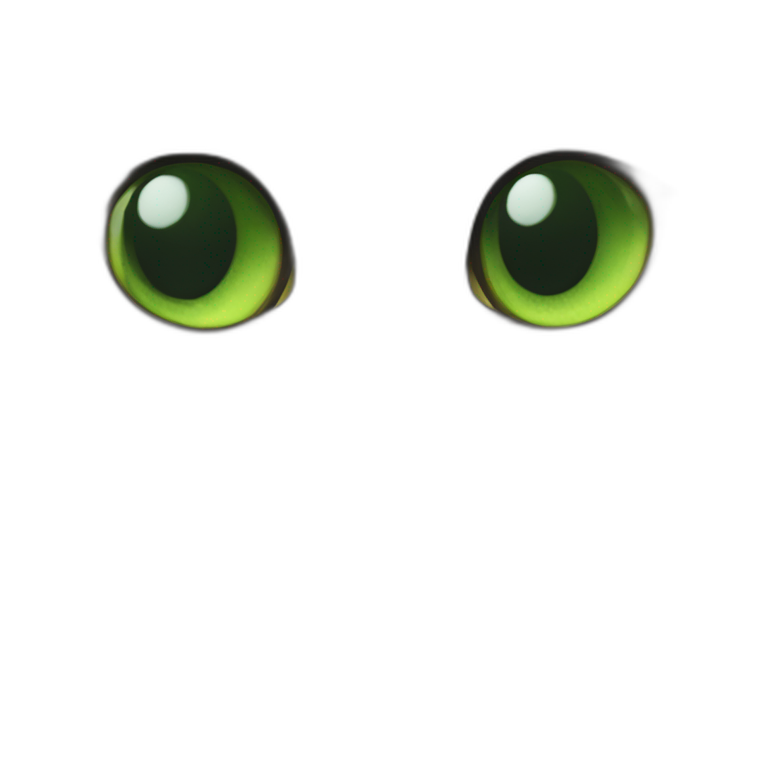 Chat au yeux vert avec une tache blanche sur le cou emoji
