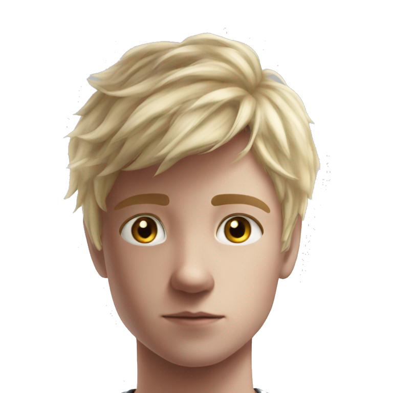 blonde haired boy portrait emoji