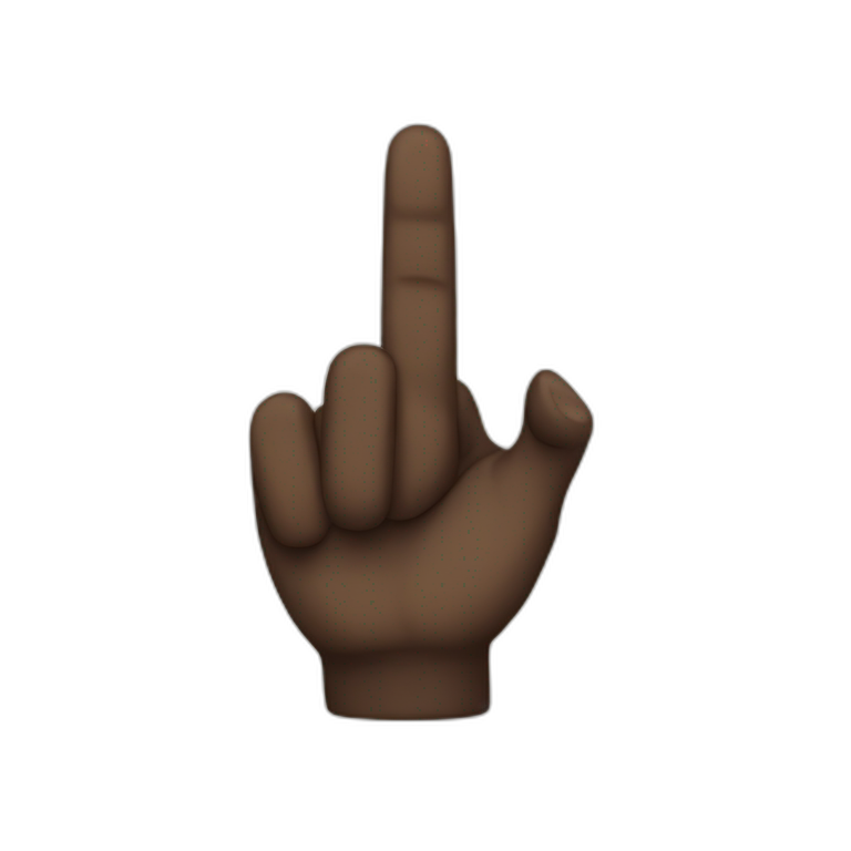 Middle black finger emoji