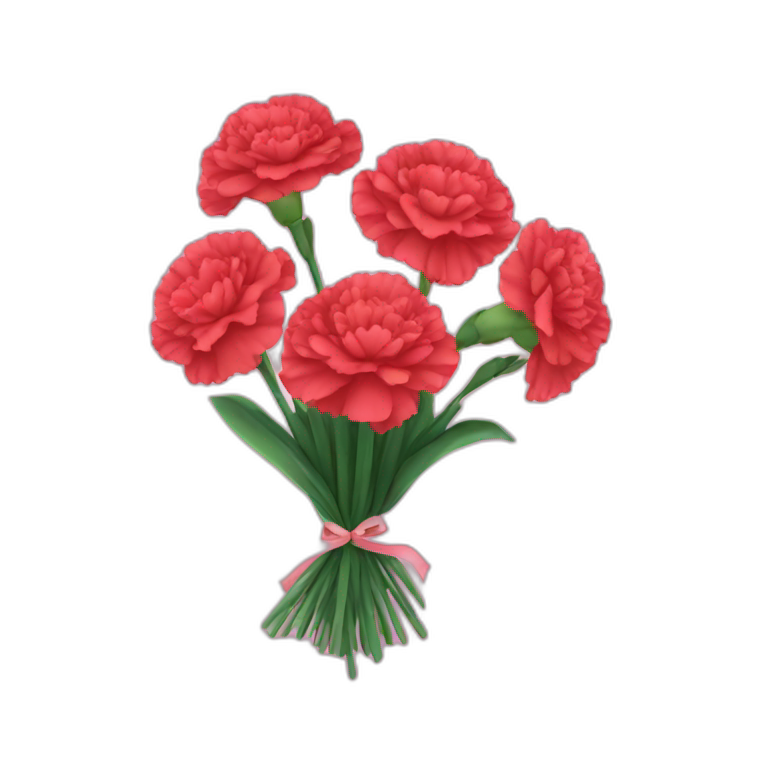 Carnation bouquet  emoji