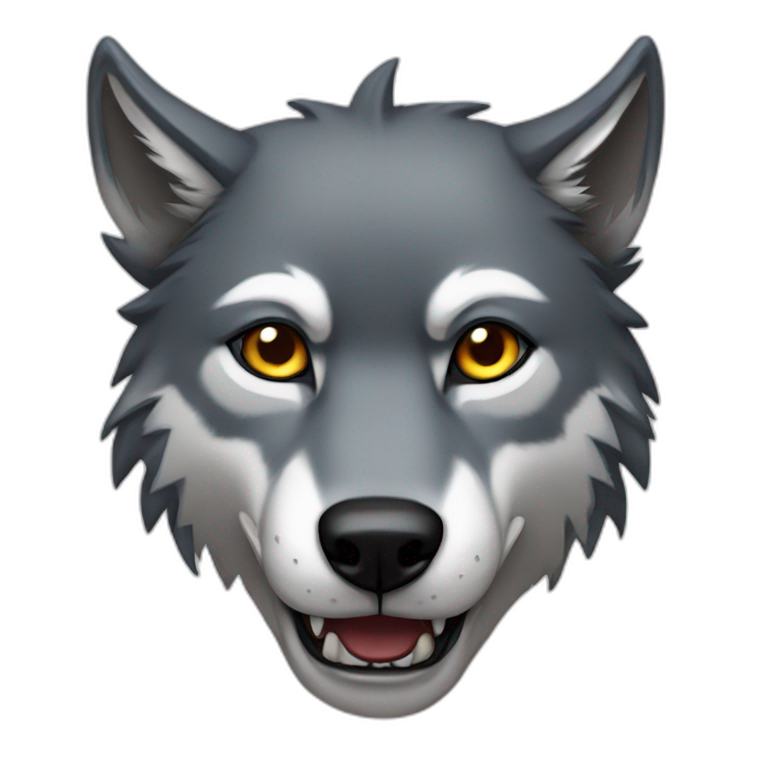 Wolf with scar  emoji