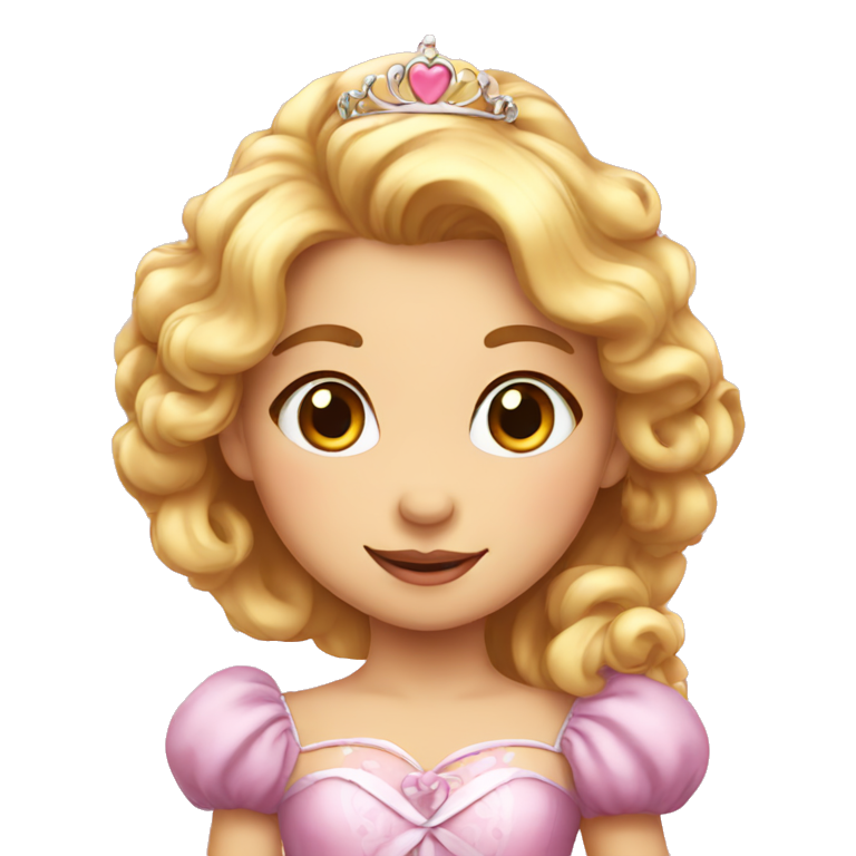 little cute princess in love emoji