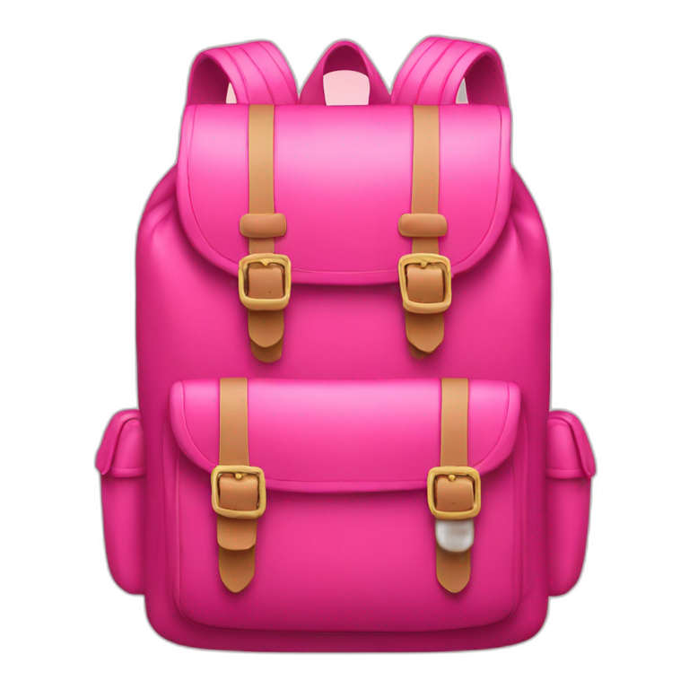 school bag pink emoji