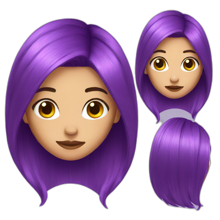 purple hair emoji