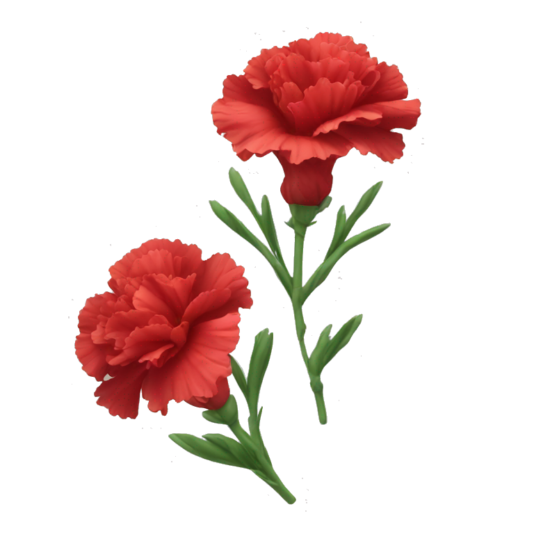 red carnation flower emoji