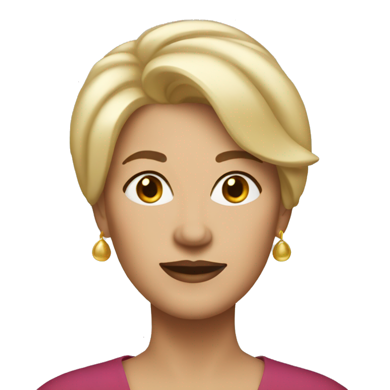 woman in her 50s sophisticated with blond short hair emoji