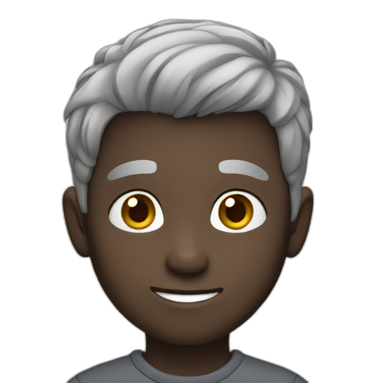 Boy with grey hair emoji