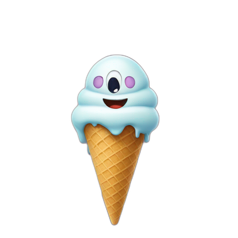 Ice cream monster on top of a tower emoji