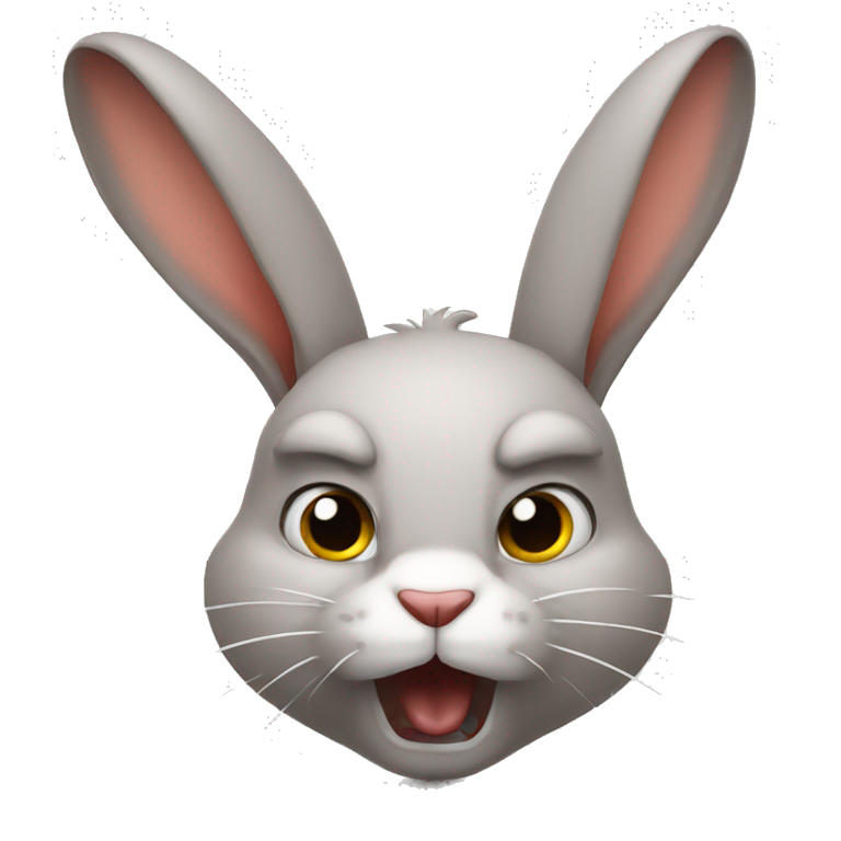 rabbit but so angry emoji