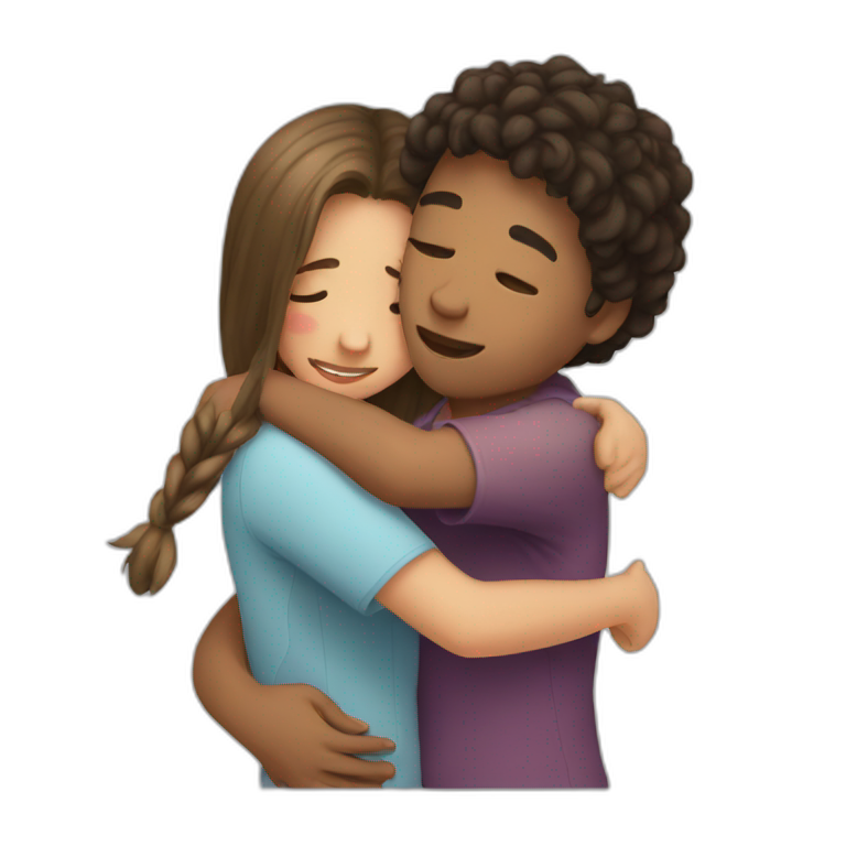 girl hug emoji