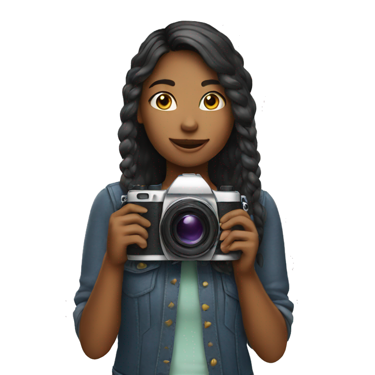 girl with camera emoji