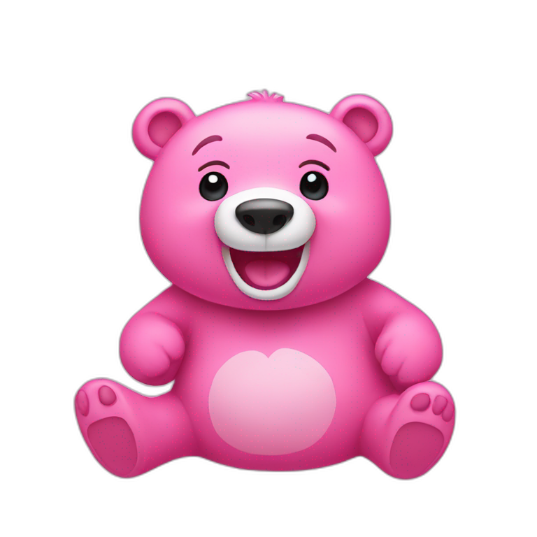 Happy pink Bear emoji