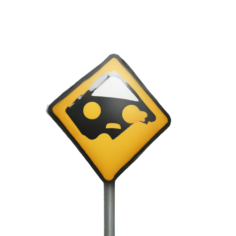 dangerous road sign emoji