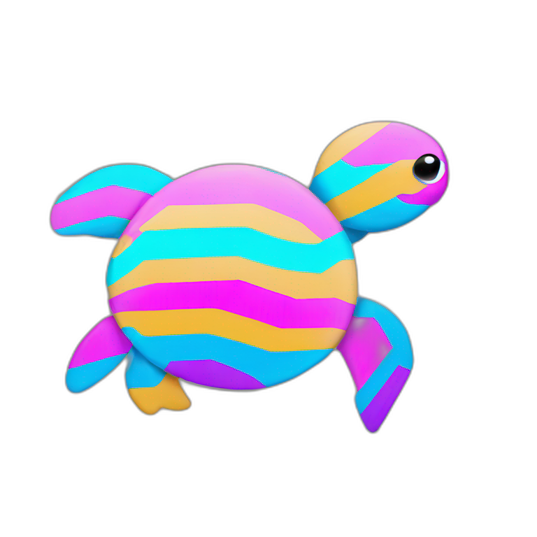 trans flag colored turtle emoji