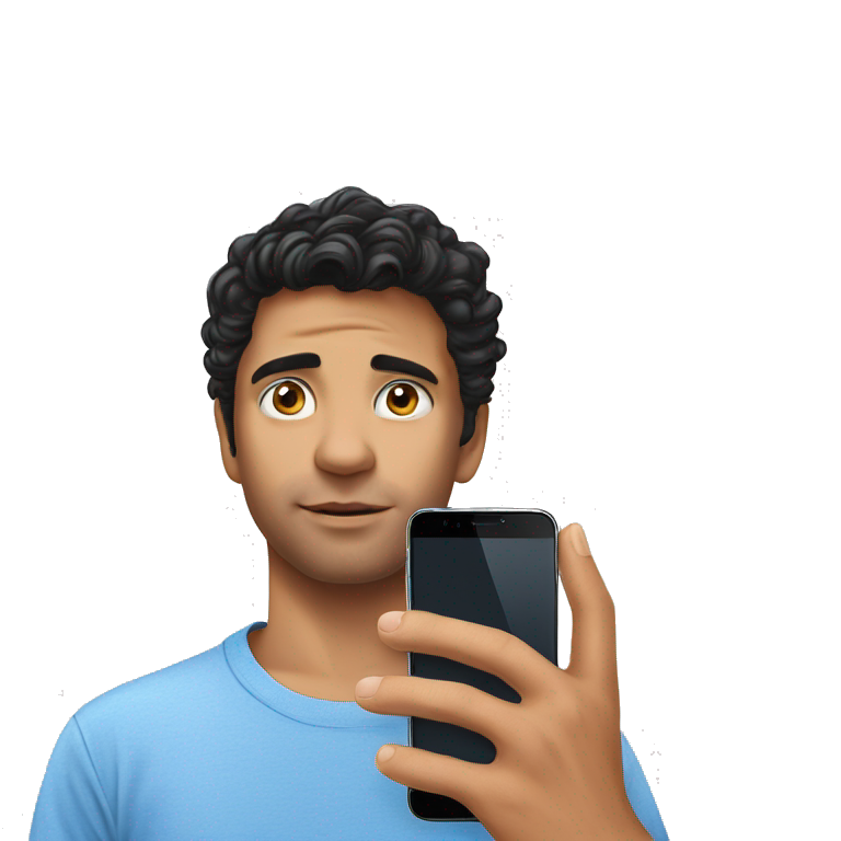 boy with phone in hand emoji