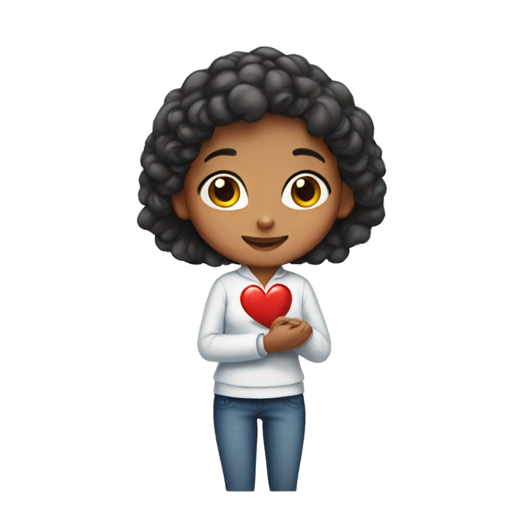 Amul Girl making a heart emoji