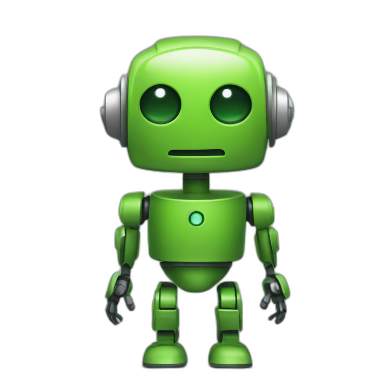 Green friendly bot  emoji
