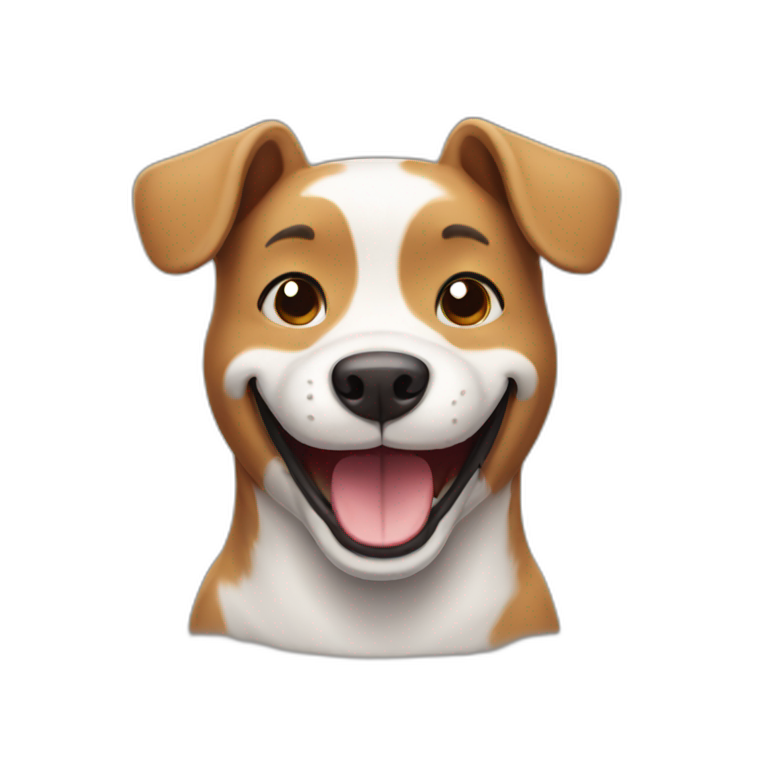 cartoon dog smiling emoji