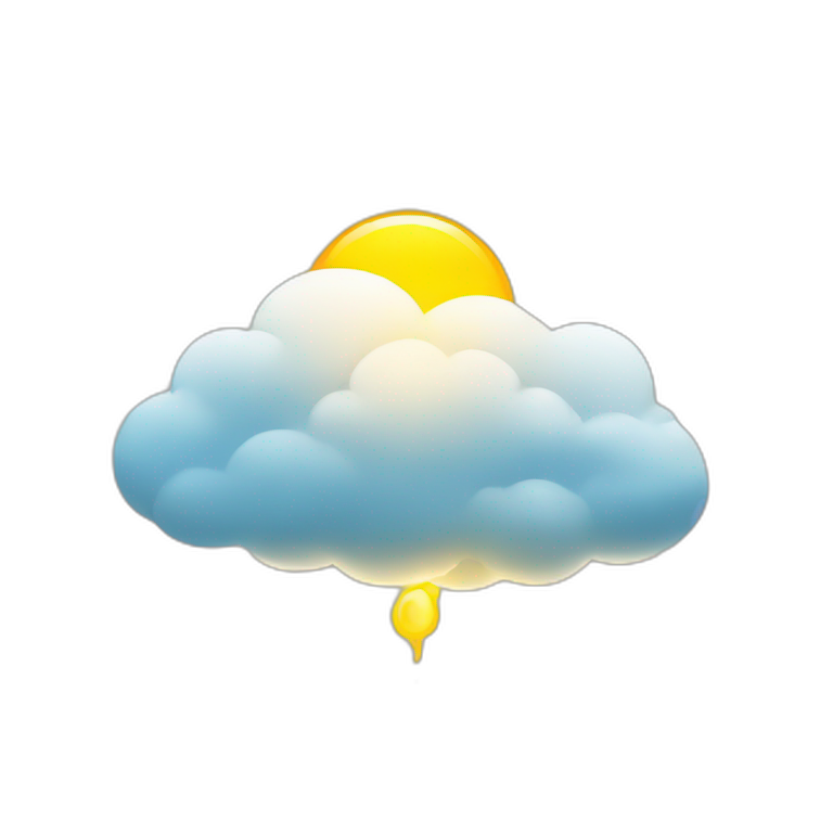 cloud with sun emoji