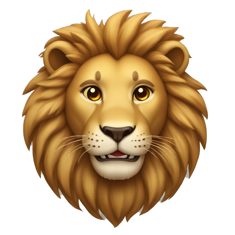 Lion with smile emoji