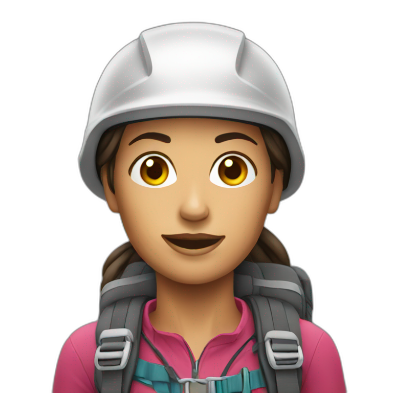 woman climber emoji