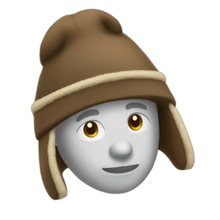 russian hat with ear flaps emoji